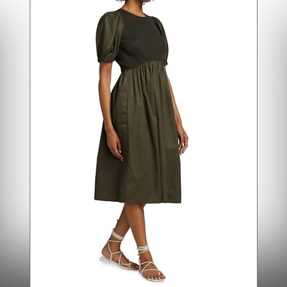 The Shelburne midi-dress by EN SAISON, olive